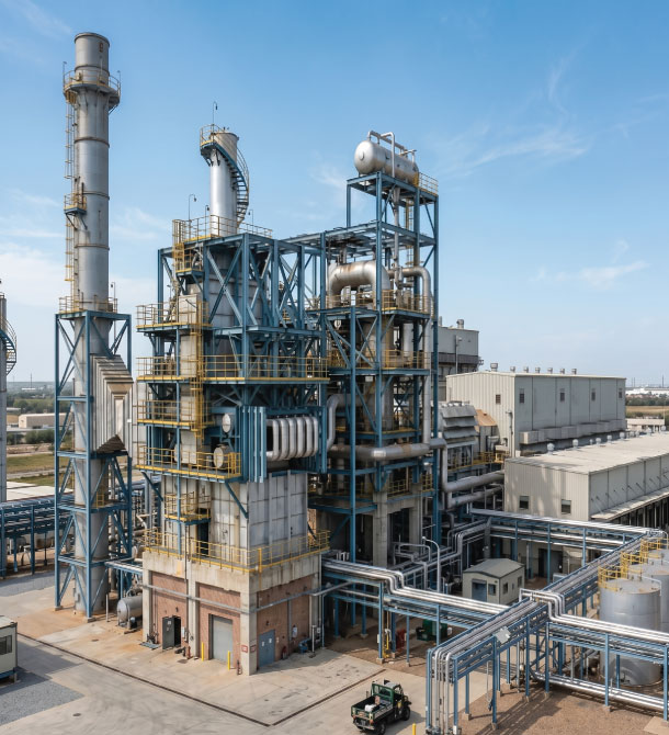 Industrial refinery processing plant structure