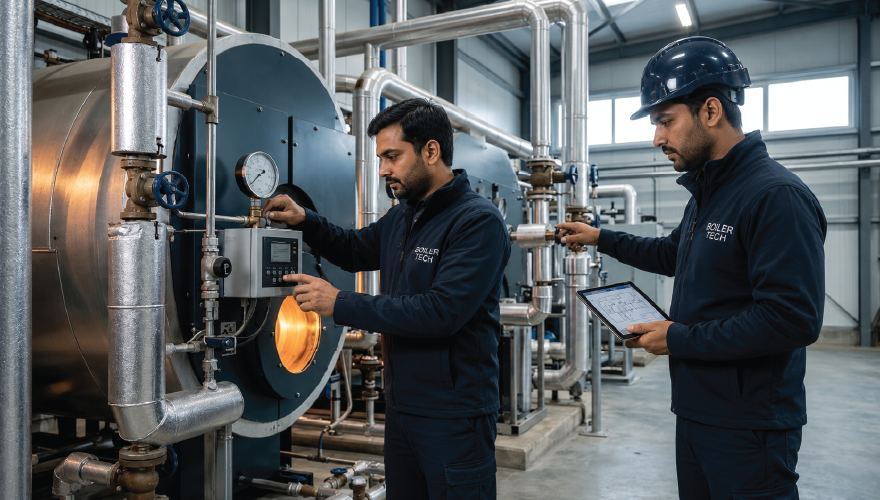Industrial boiler maintenance engineers