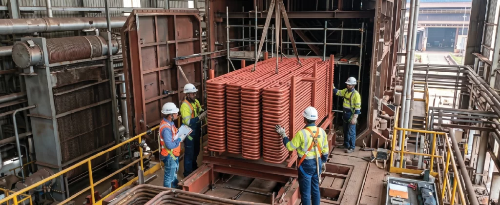 Boiler Pressure Parts Installation at Industrial Plant