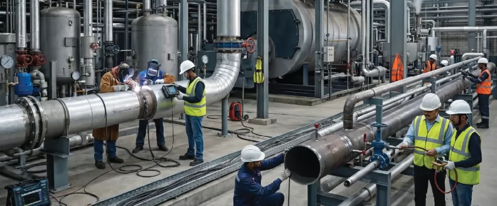Industrial Boiler Piping Installation and Welding Services